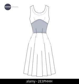 Clothes thin line style. Stock Vector