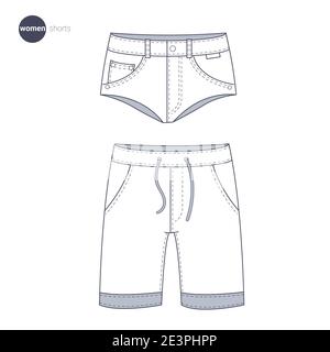 Clothes thin line style. Stock Vector