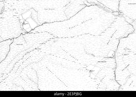 Map of Radnorshire OS Map name 014-NW, Ordnance Survey, 1888-1891. Stock Photo