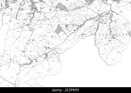 Map of Perthshire Sheet 119, Ordnance Survey, 1866-1874 1 Stock Photo ...