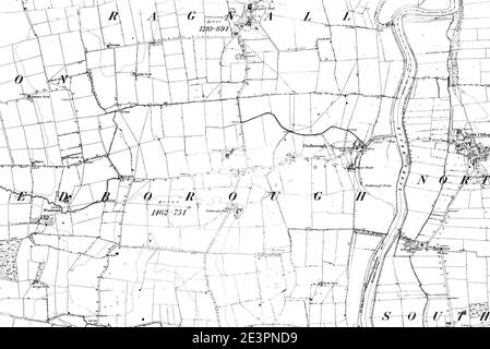 Map of Nottinghamshire OS Map name 020-SW, Ordnance Survey, 1883-1899 ...