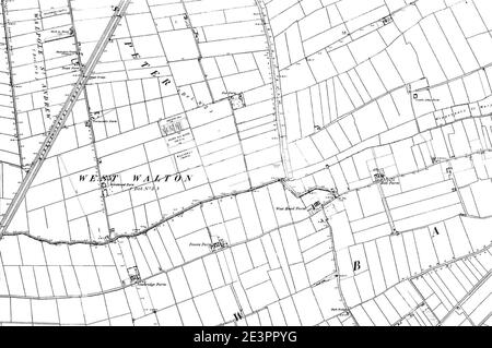 Map of Norfolk OS Map name 056-SE, Ordnance Survey, 1883-1897. Stock Photo