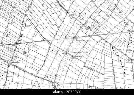 Map of Norfolk OS Map name 056-NW, Ordnance Survey, 1883-1897. Stock Photo