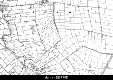 Map of Norfolk OS Map name 056-SW, Ordnance Survey, 1883-1897. Stock Photo