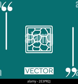 paving vector icon Linear icon. Editable stroke line Stock Vector