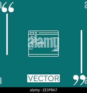 custom coding vector icon Linear icon. Editable stroked line Stock Vector