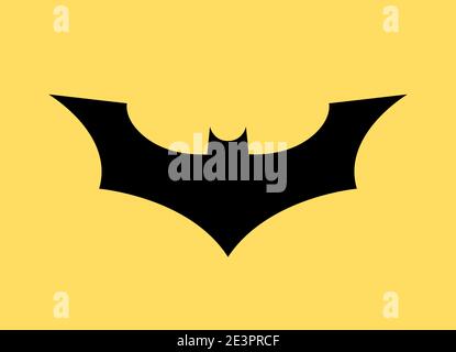 Batman vector logo concept icon. Bat man dark knight superhero cartoon abstract icon Stock Vector