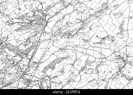 Map of Montgomeryshire OS Map name 037-SW, Ordnance Survey, 1885-1896 ...