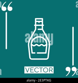 syrup vector icon Linear icon. Editable stroke line Stock Vector