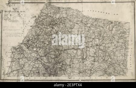 Map of Mecklenburg Co., Va Stock Photo - Alamy