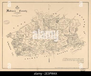 Madison Tx Map Map of Madison in Texas Stock Photo - Alamy