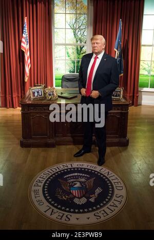 Donald Trump wax figure reveal at Madam Tussauds, London. Photo date: Wednesday 18th January 2017. Stock Photo