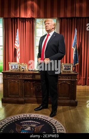 Donald Trump wax figure reveal at Madam Tussauds, London. Photo date: Wednesday 18th January 2017. Stock Photo