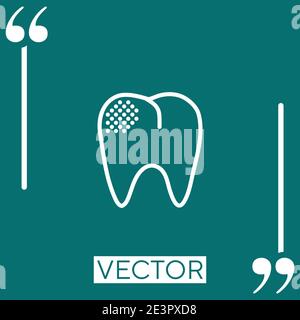 premolar vector icon Linear icon. Editable stroke line Stock Vector