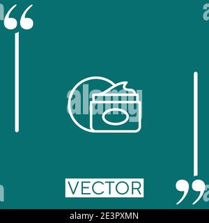moisturizer vector icon Linear icon. Editable stroke line Stock Vector