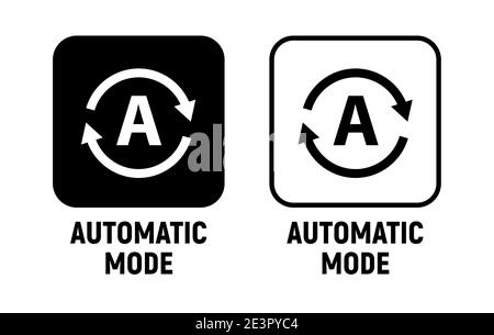 Vector automatic mode smartphone icon. Auto mode sign switch pictogram Stock Vector