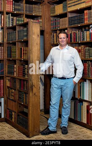 FRANCE / IIe-de-France / Paris /Paul Blaizot the owner of Librairie Auguste Blaizot in Paris  . Stock Photo