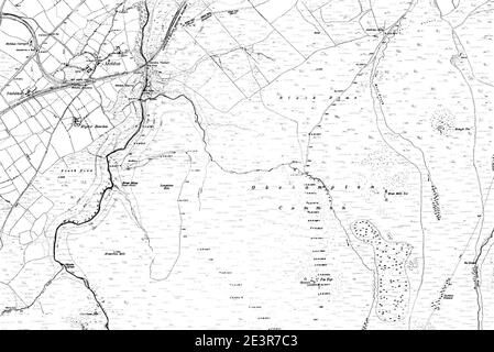 Map of Devon OS Map name 076-SE, Ordnance Survey, 1862-1898. Stock Photo