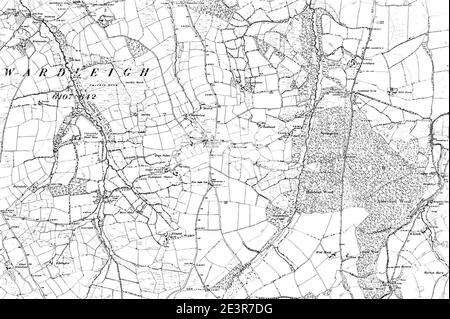 Map of Devon OS Map name 064-SE, Ordnance Survey, 1862-1898. Stock Photo