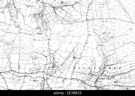 Map of Devon OS Map name 006-SE, Ordnance Survey, 1862-1898. Stock Photo