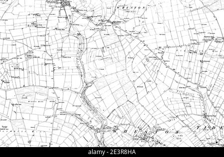 Map of Derbyshire OS Map name 015-NE, Ordnance Survey, 1882-1896. Stock Photo