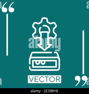 integration vector icon Linear icon. Editable stroked line Stock Vector