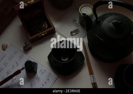 Tea Set and Objects Stock Photo