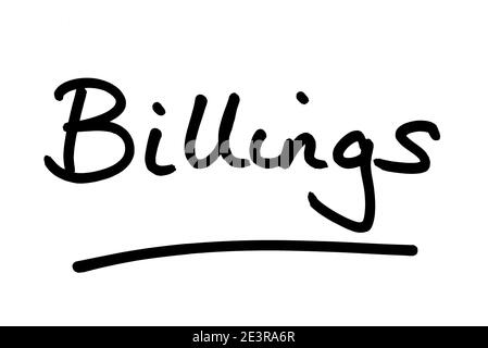 Billings - a city in the state of Montana in the United States of America. Stock Photo