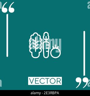 vegetables vector icon Linear icon. Editable stroke line Stock Vector