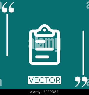 clipboard outline vector icon Linear icon. Editable stroke line Stock Vector