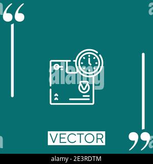 lead time vector icon Linear icon. Editable stroked line Stock Vector