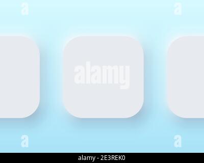 Application Realistic Icon Blank Template on Blue Background. Stock Vector