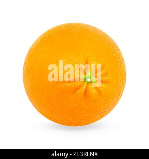 One whole orange isolated on the white with shadow Stock Photo