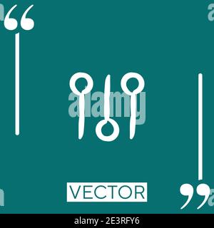 levels vector icon Linear icon. Editable stroke line Stock Vector