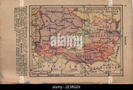 Map of Austria after Anschluss Stock Photo - Alamy