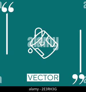 bucket vector icon Linear icon. Editable stroke line Stock Vector