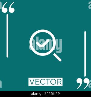check vector icon Linear icon. Editable stroked line Stock Vector