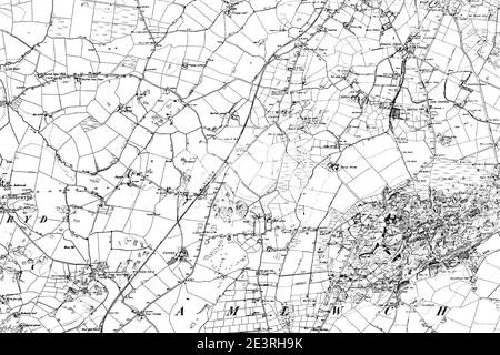 Map of Anglesey OS Map name 003-SE, Ordnance Survey, 1888-1891 Stock ...