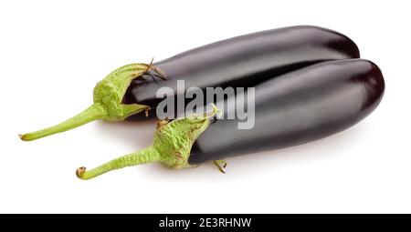 eggplant path isolated on white Stock Photo