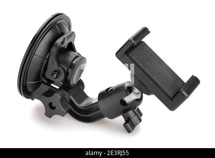 smartphone suction cup mount isolated on white Stock Photo
