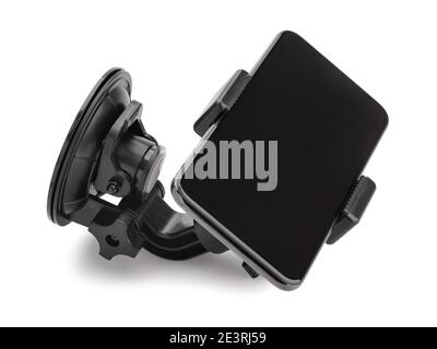 smartphone suction cup mount isolated on white Stock Photo