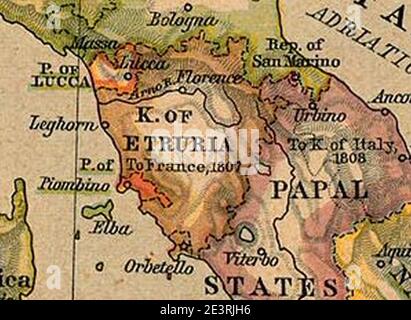 Map Kingdom Of Etruria Stock Photo Alamy   Map Kingdom Of Etruria 2e3rjh6 