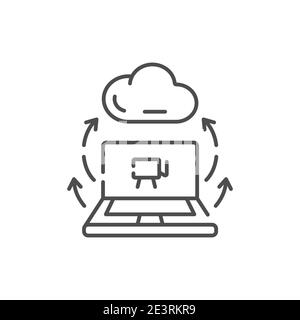 Podcast storage color line icon. Editable stroke. Stock Vector