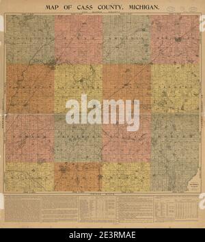 Map of Cass in Michigan Stock Photo - Alamy