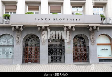 Bank of Slovenia in Ljubljana Stock Photo