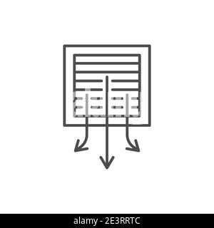 Ceiling fan color line icon. Editable stroke. Stock Vector