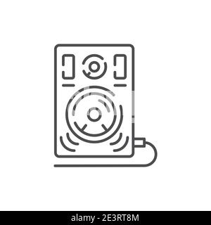 Column color line icon. Podcasting. Editable stroke. Stock Vector