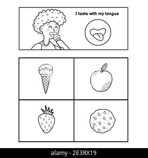 tongue taste coloring page
