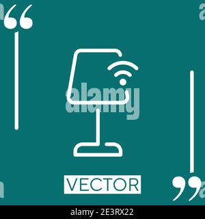 floor lamp vector icon Linear icon. Editable stroked line Stock Vector