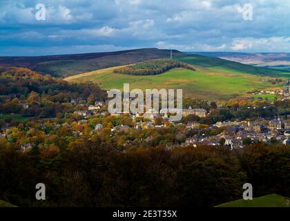 Autumn view over Buxton a spa town in the High Peak area of the Peak District England UK Stock Photo